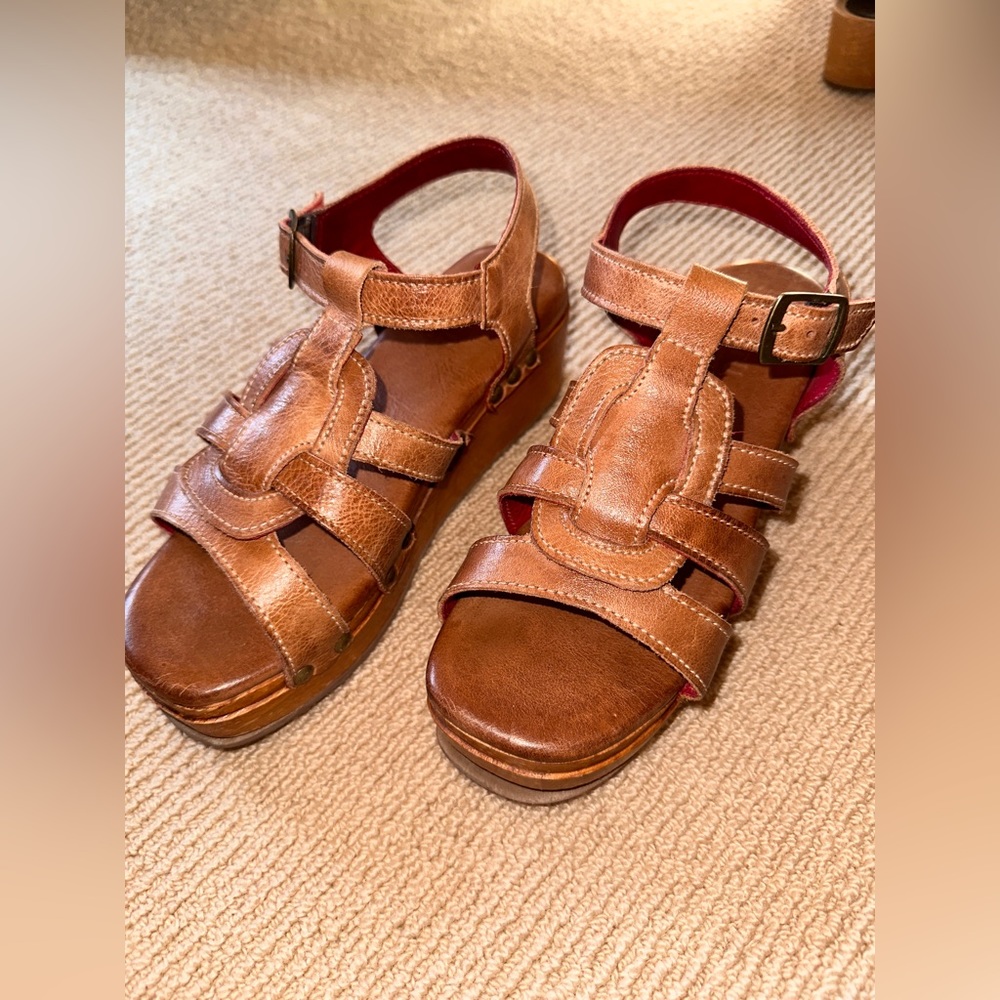 Bed Stu Brown Leather Sandals
